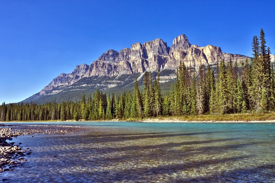 Castle Mountain\n\nBow Junction Bridge, Banff National Park, Alberta\n\n30 August, 2009