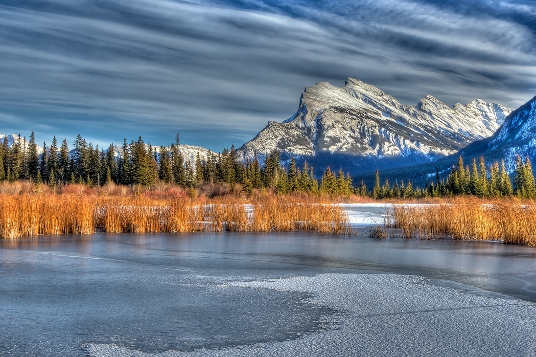 Mount Rundle (West Face), Vermillion Lakes Road, Banff National Park, Alberta\n\n9 December, 2011