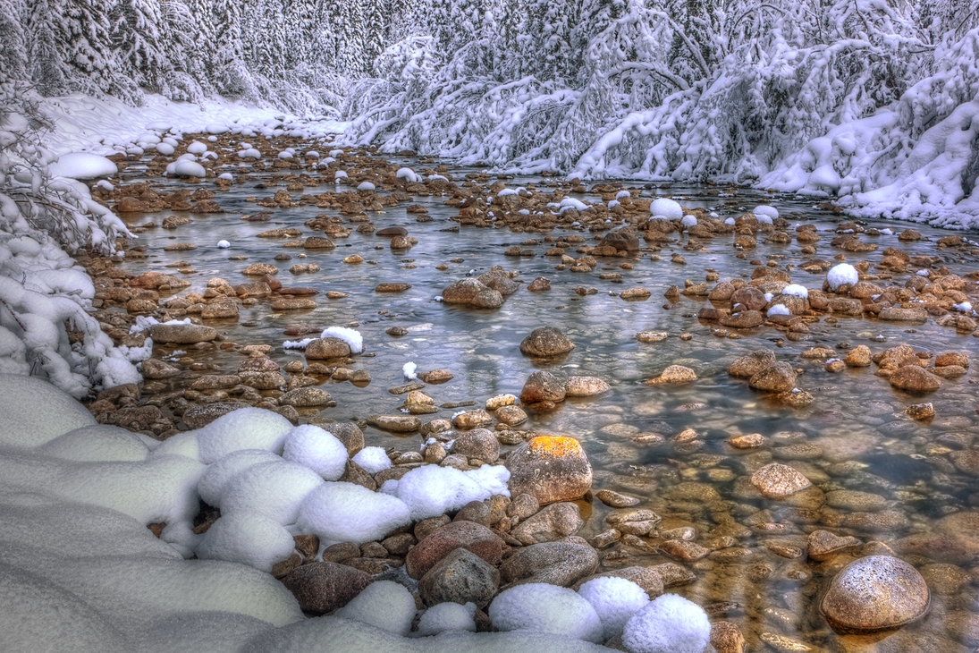 Maligne River, Jasper National Park, Alberta\n\n10 December, 2011