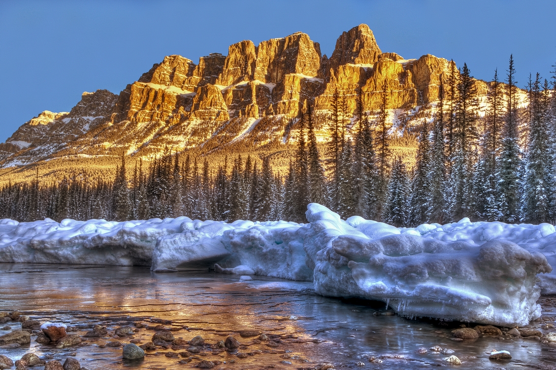 Castle Mountain, Bow Junction Bridge, Banff National Park, Alberta\n\n13 December, 2011