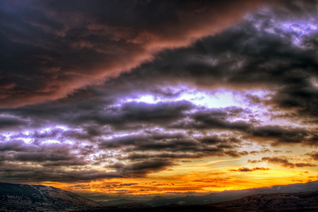 Sunrise Storm, Okanagan Hills Boulevard, Vernon, British Columbia\n\n9 January, 2012