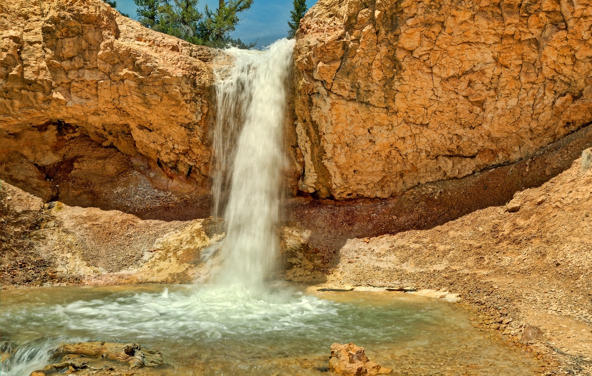 Waterfall At Mossy Cave, Bryce Canyon National Park, Near Ruby's Inn, Utah\n\n17 May, 2012