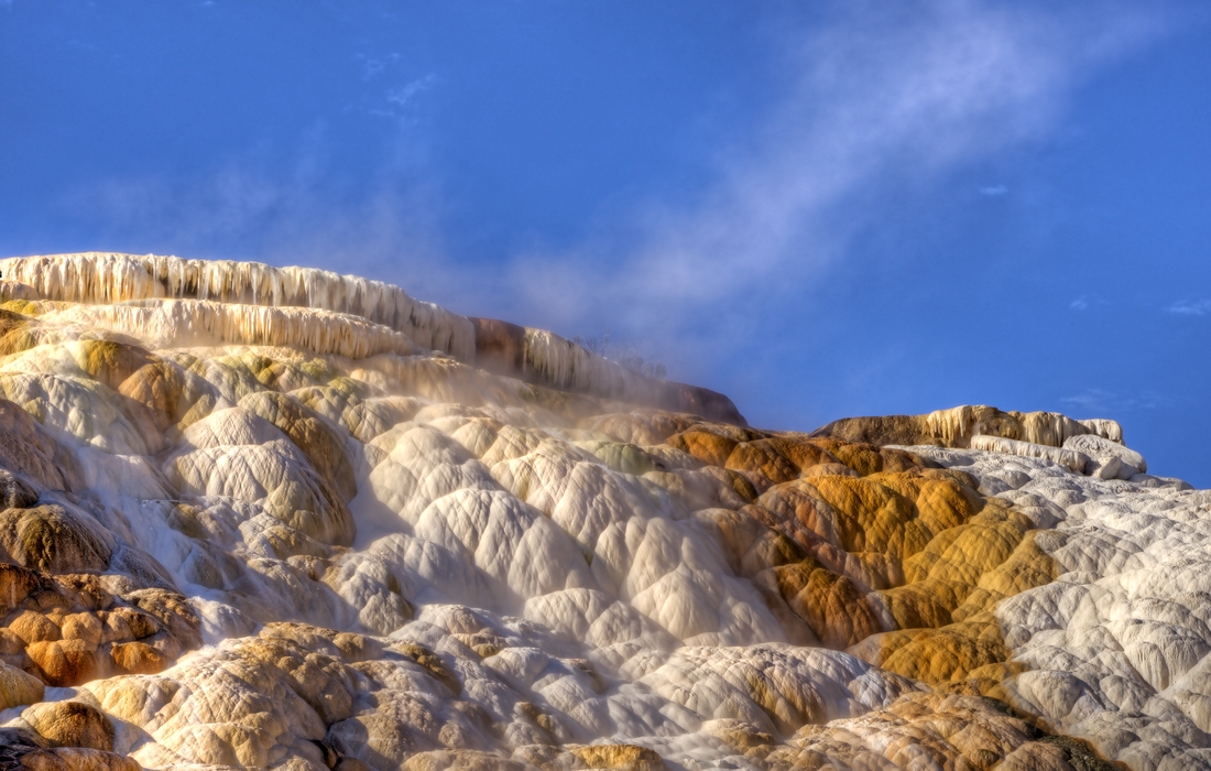 Palette Spring, Lower Terrace, Mammoth Hot Springs, Yellowstone National Park, Wyoming\n\n28 August, 2012