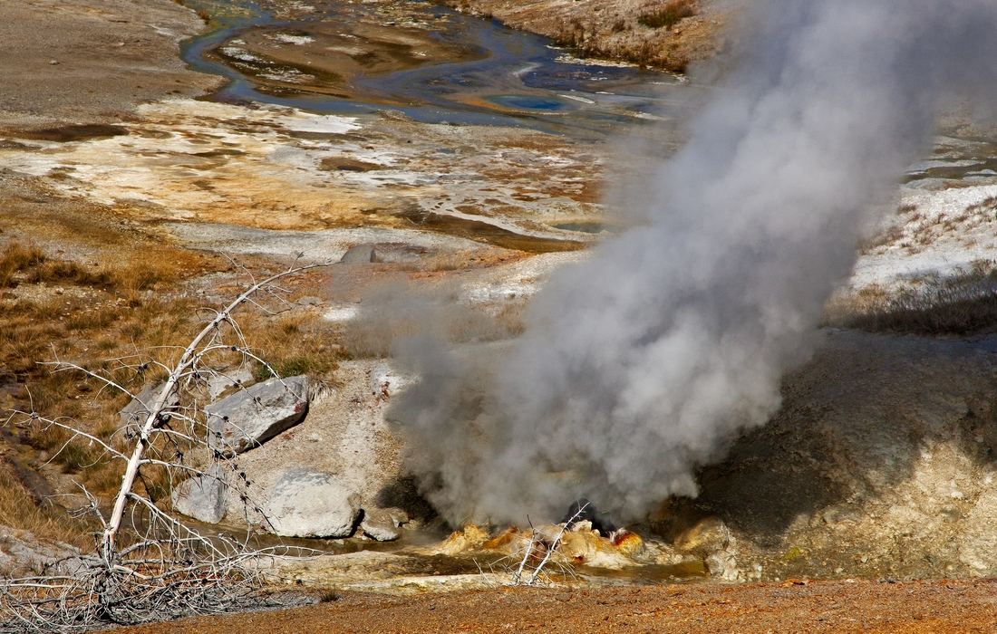 Black Growler Steam Vent, Norris Geyser Basin, Yellowstone National Park, Wyoming\n\n28 August, 2012