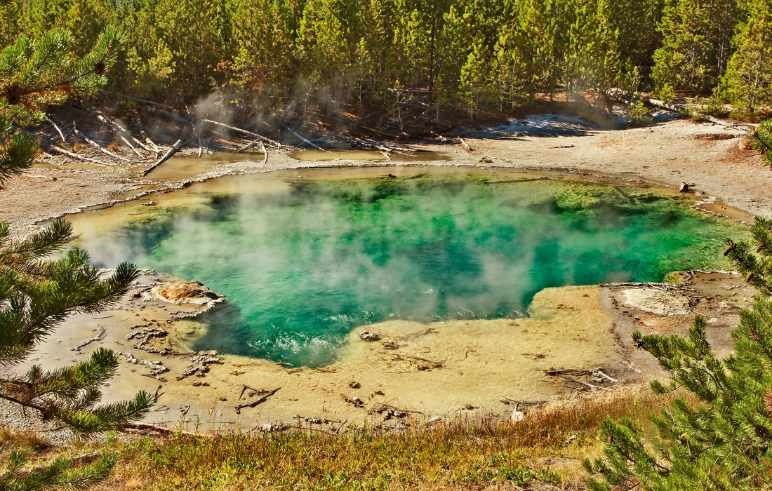 Emerald Spring, Norris Geyser Basin, Yellowstone National Park, Wyoming\n\n28 August, 2012