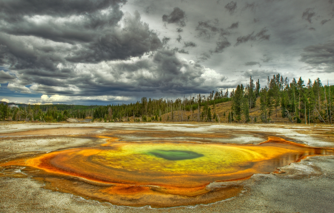 Chromatic Pool, Upper Geyser Basin, Yellowstone National Park, Wyoming\n\n31 August, 2012