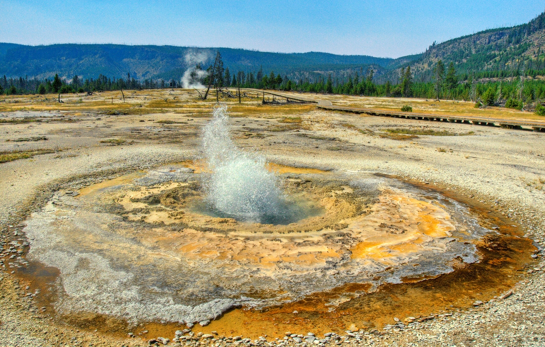 Mustard Springs, Biscuit Geyser Basin, Yellowstone National Park, Wyoming\n\n5 September, 2012