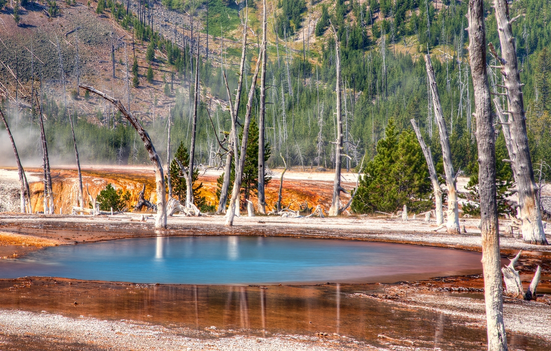 Opalescent Pool, Black Sand Basin, Yellowstone National Park, Wyoming\n\n5 September, 2012